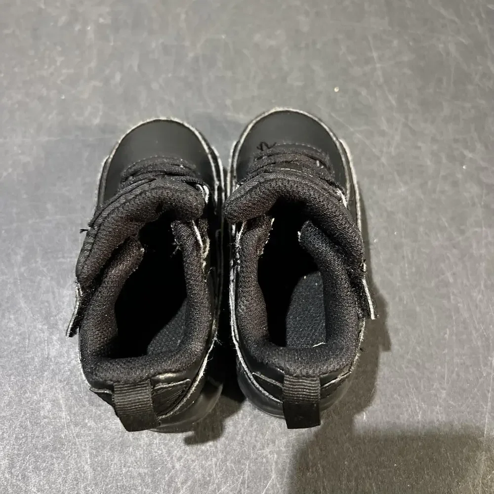 Nike Air Max 90 EasyOn Shoes Toddler Size 5C Triple Black Leather Boys Sneakers